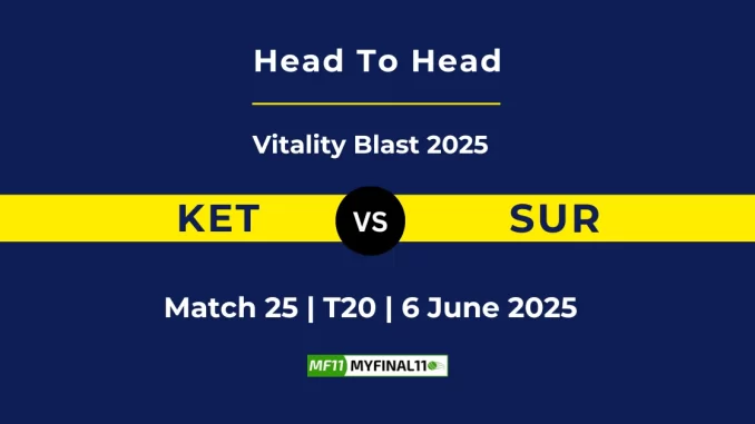 KET vs SUR Player Battle, Head to Head Vitality Blast 2025