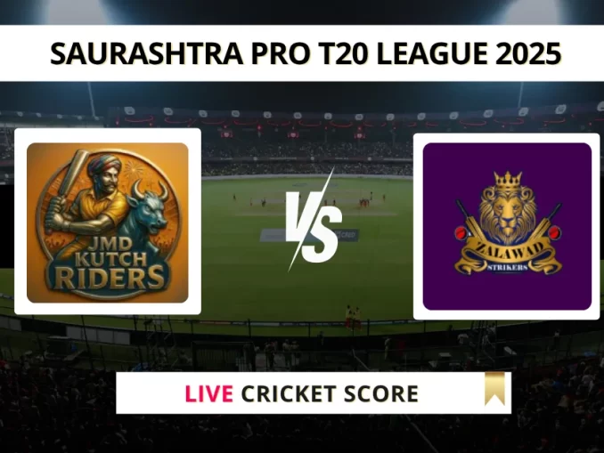 KR vs ZS Live Cricket Score Saurashtra Pro T20 League 2025