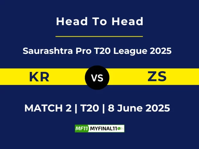 KR vs ZS Player Battle, Head to Head Saurashtra Pro T20 League 2025