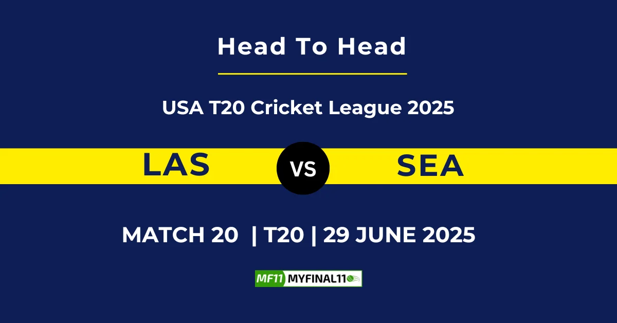 LAS vs SEA Player Battle & Head to Head Team Stats - USA T20 Crick...