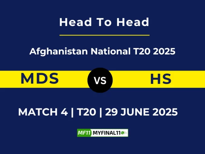 MDS vs HS Player Battle & Head to Head Team Stats -Afghanistan National T20 2025