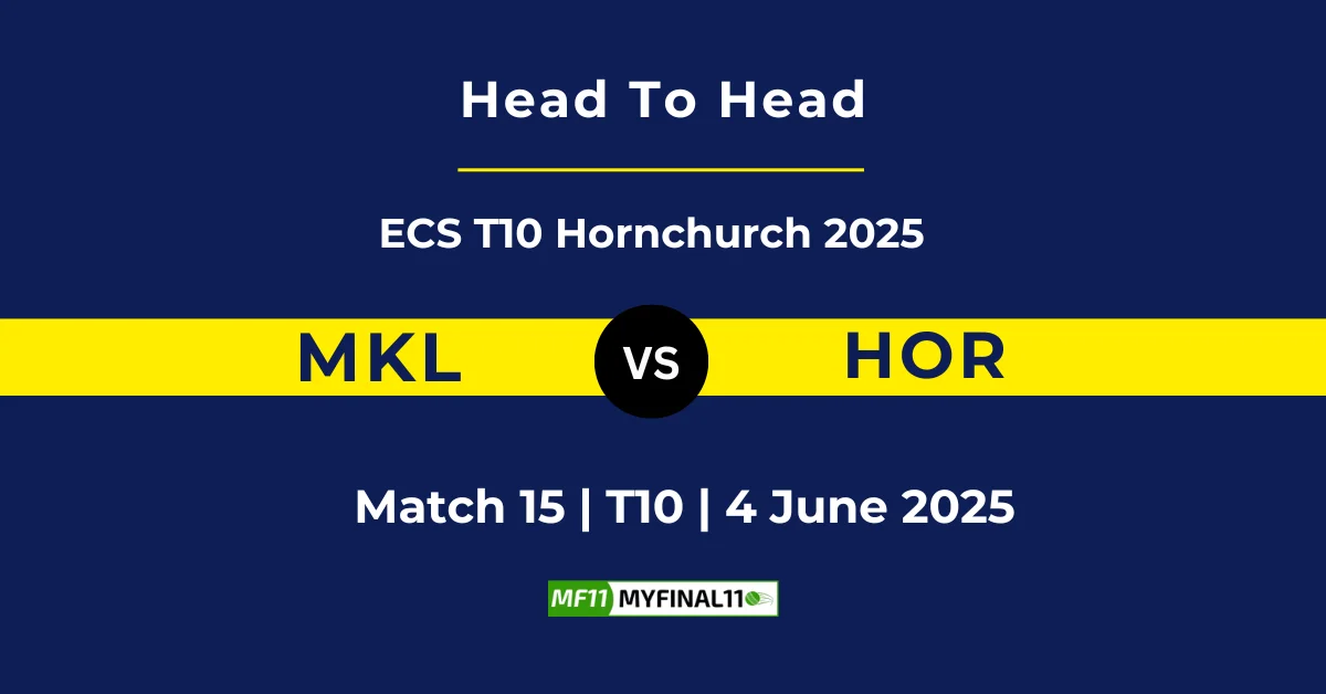 MKL vs HOR Player Battle & Head to Head Team Stats - ECS T10 England 2...