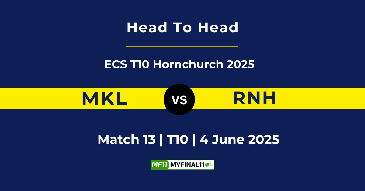 MKL vs RNH Player Battle & Head to Head Team Stats - ECS T10 England 2...