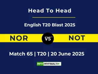 NOR vs NOT Player Battle, Head to Head English T20 Blast 2025