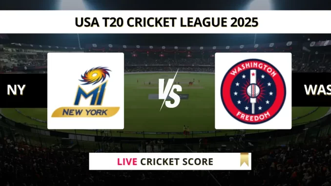NY vs WAS Live Cricket Score USA T20 Cricket League 2025