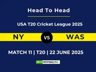 NY vs WAS Player Battle & Head to Head Team Stats - USA T20 Cricket League 2025