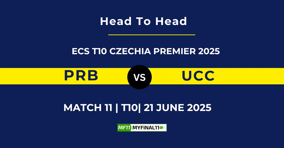 PRB vs UCC Player Battle & Head to Head Team Stats - ECS T10 Czech...