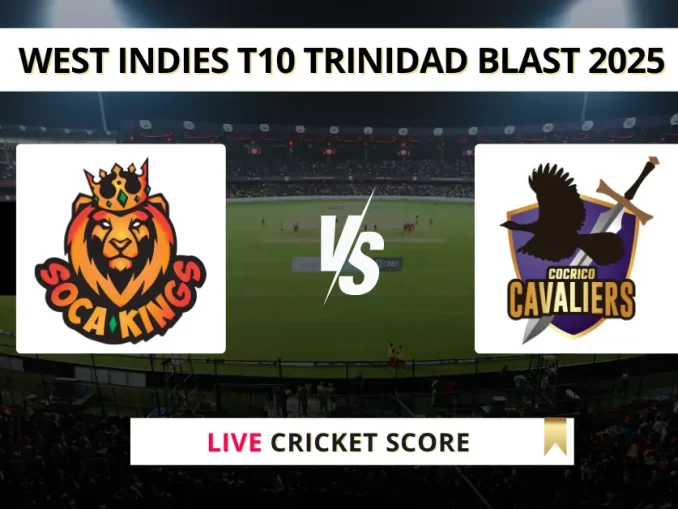 SCK vs SCL Live Cricket Score West Indies T10 Trinidad Blast 2025