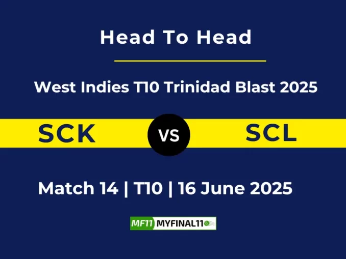 SCK vs SCL Player Battle, Head to Head West Indies T10 Trinidad Blast 2025