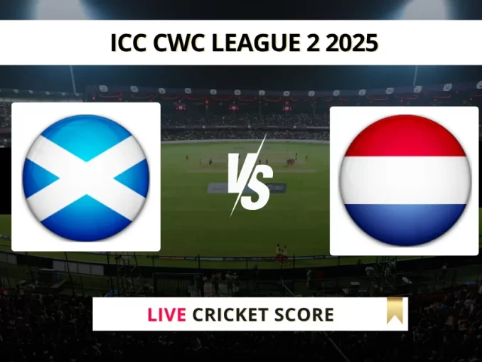 SCO vs NED Live Cricket Score ICC CWC League 2 2025