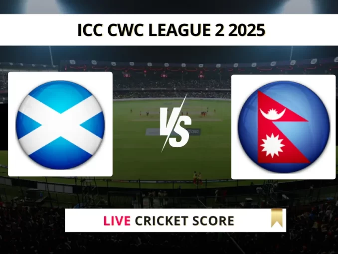 SCO vs NEP Live Cricket Score ICC CWC League 2 2025