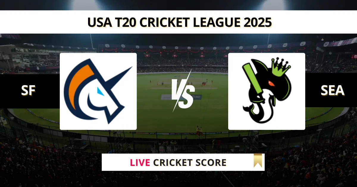 SF vs SEA Live Score: Scorecard, Ball by Ball Commentary - Match 22, U...