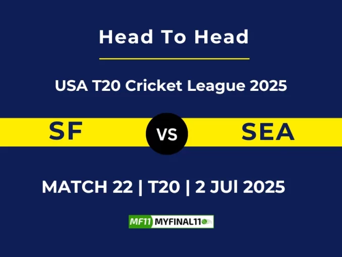 SF vs SEA Player Battle & Head to Head Team Stats -USA T20 Cricket League 2025