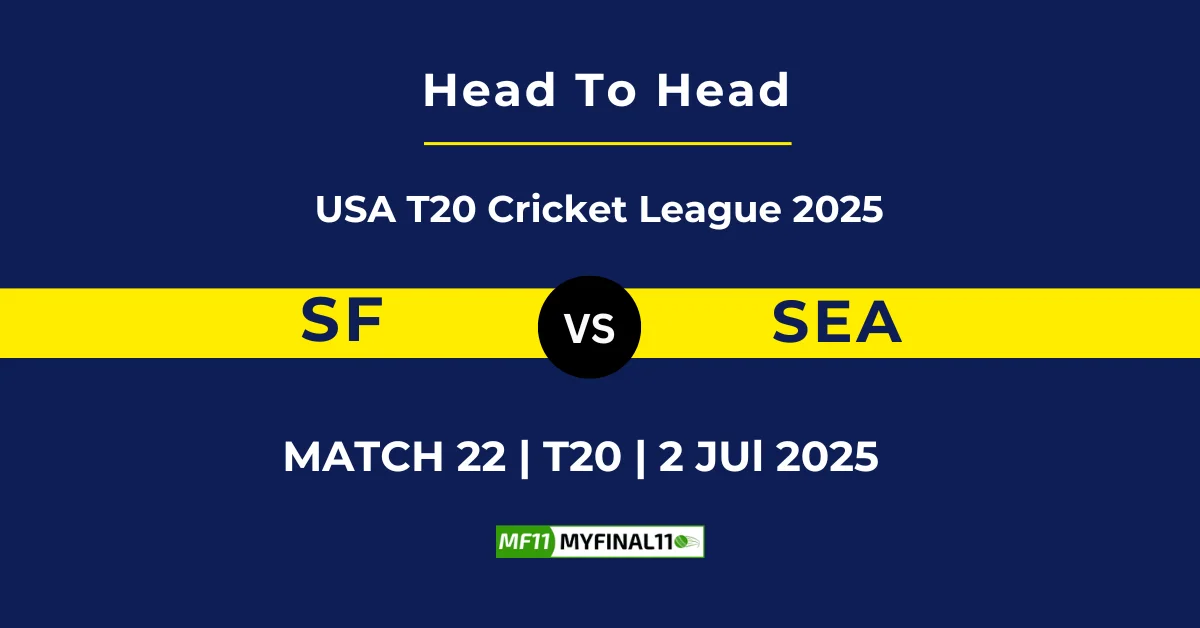 SF vs SEA Player Battle & Head to Head Team Stats - USA T20 Cricke...