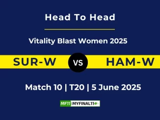 SUR-W vs HAM-W Player Battle, Head to Head Vitality Blast Women 2025