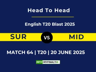 SUR vs MID Player Battle, Head to Head English T20 Blast 2025