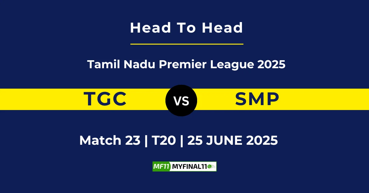 TGC vs SMP Player Battle & Head to Head Team Stats - Tamil Nadu Premie...