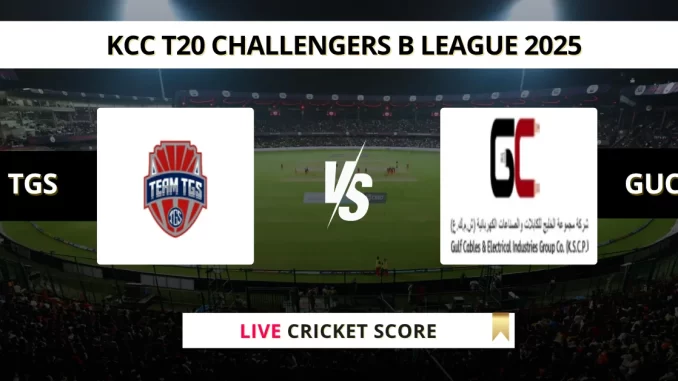 TGS vs GUC Live Cricket Score KCC T20 Challengers B League 2025