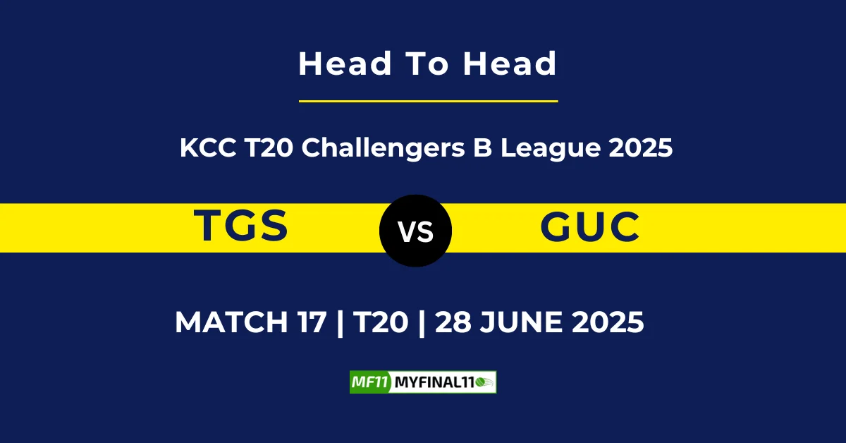 TGS vs GUC Player Battle & Head to Head Team Stats - Kuwait T20 Ch...