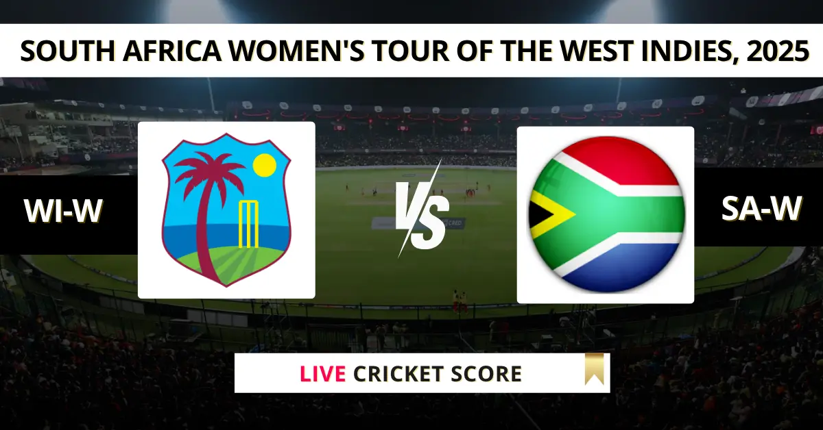 WI-W vs SA-W Live Score: Scorecard, Ball by Ball Commentary - 3rd T20I...