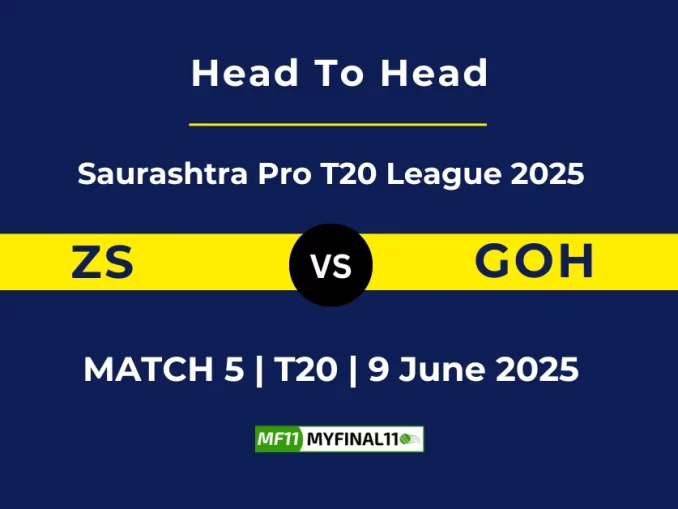 ZS vs GOH Player Battle, Head to Head Saurashtra Pro T20 League 2025