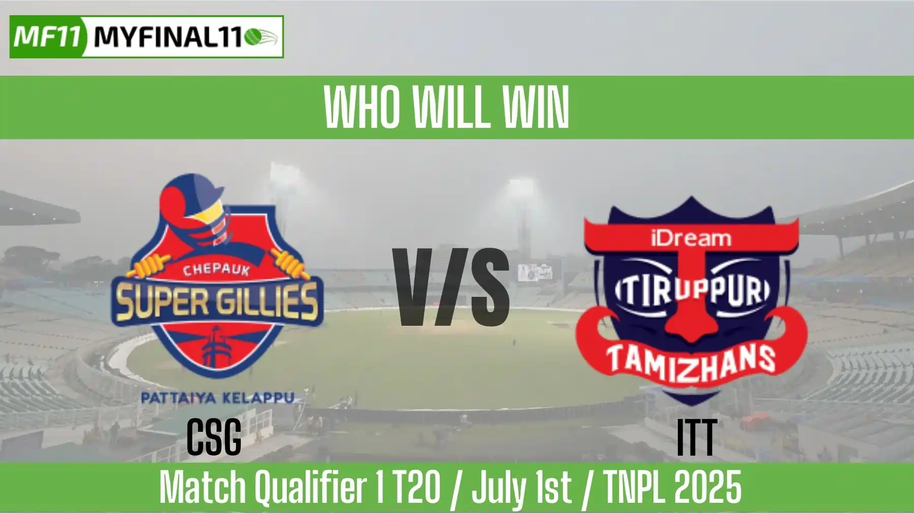 CSG vs ITT Who will win today, Qualifier 1 Match, Top Batter and Bowle...