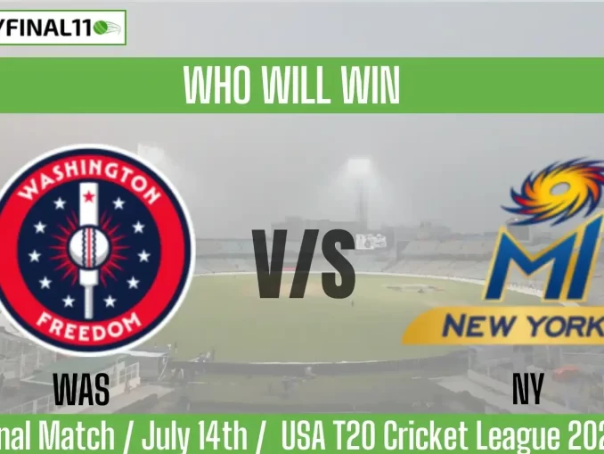 WAS vs NY Who will win, Final Match USA T20 League 2025