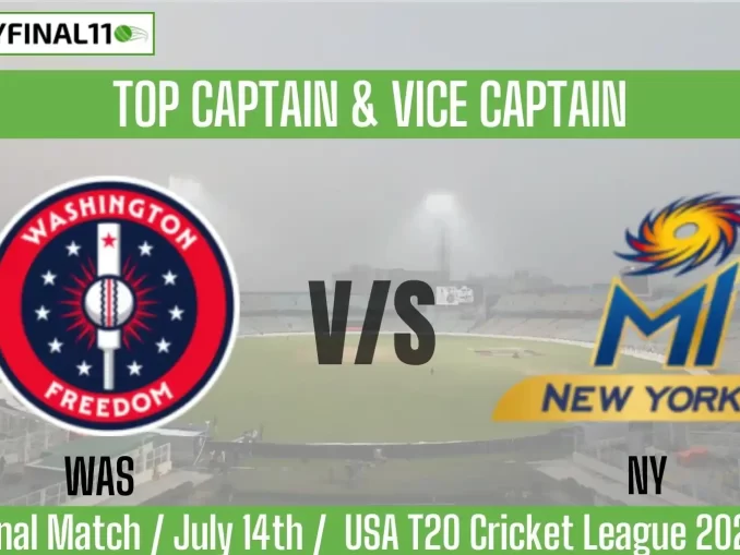 WAS vs NY Top 3 Captain and Vice-Captain Pick Final Match