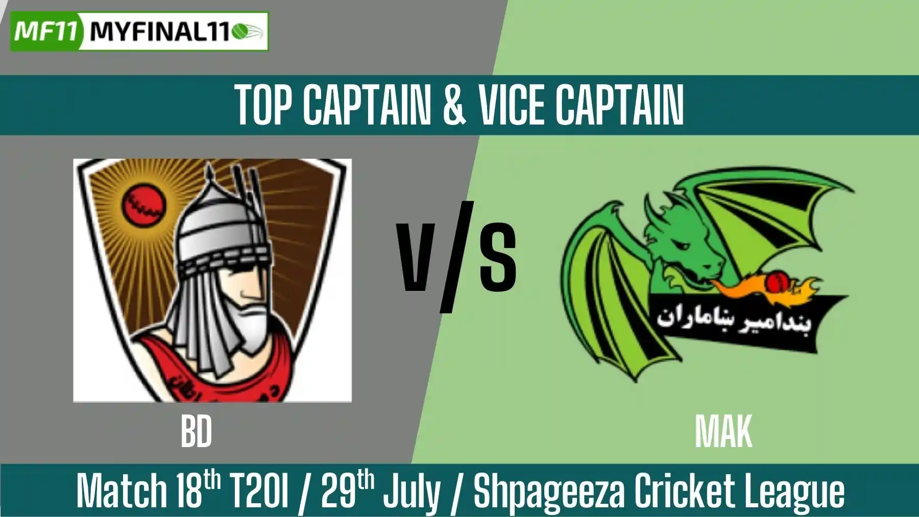 BD vs MAK Top 3 Captain and Vice-Captain Pick for 18th T20 Match - Afg...