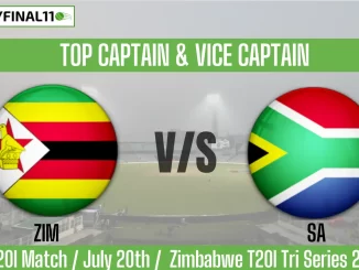 ZIM vs SA Top 3 Captain and Vice-Captain Pick 4th T20I Match