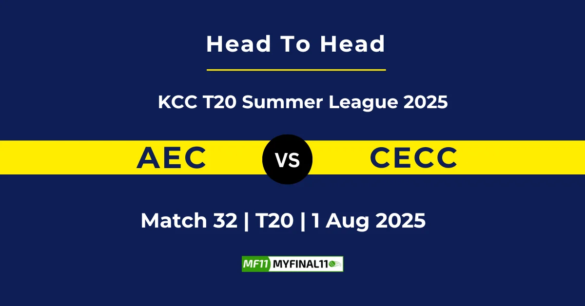AEC vs CECC Player Battle & Head to Head Team Stats - Kuwait T20 S...