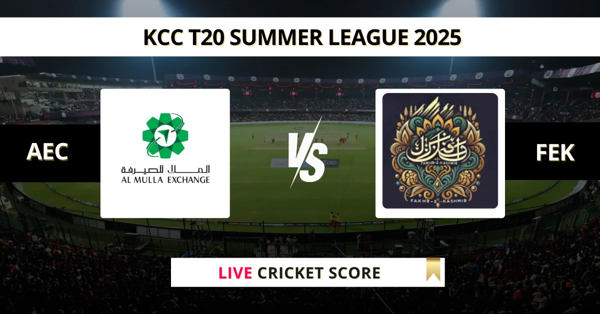 AEC vs FEK Live Score: Scorecard, Ball by Ball Commentary - Match 20, ...