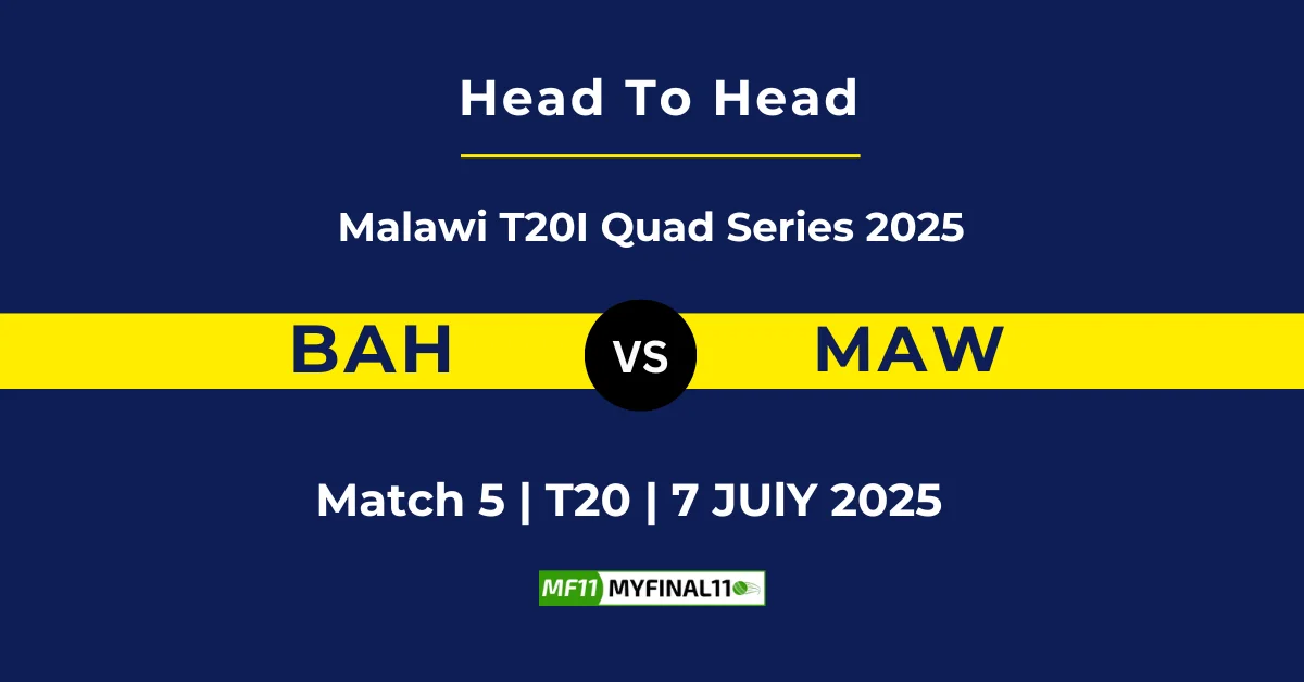 BAH vs MAW Player Battle & Head to Head Team Stats - Malawi T20I Quad ...