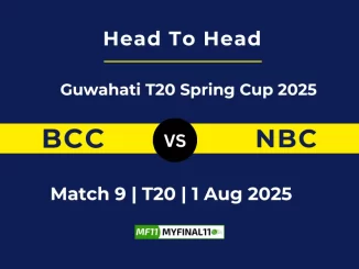 BCC vs NBC Player Battle & Head to Head Guwahati T20 Spring Cup 2025