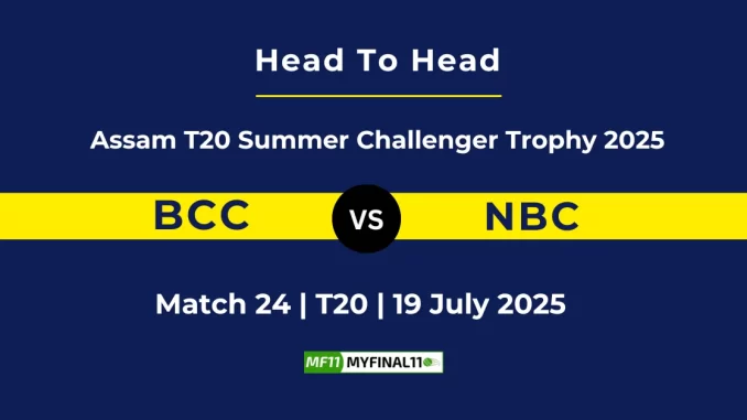 BCC vs NBC Player Battle & Head to Head Team Assam T20 Summer Challenger Trophy 2025