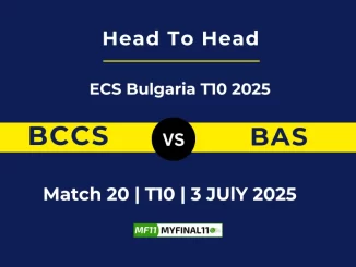 BCCS vs BAS Player Battle & Head to Head Team Stats - ECS Bulgaria T10 2025
