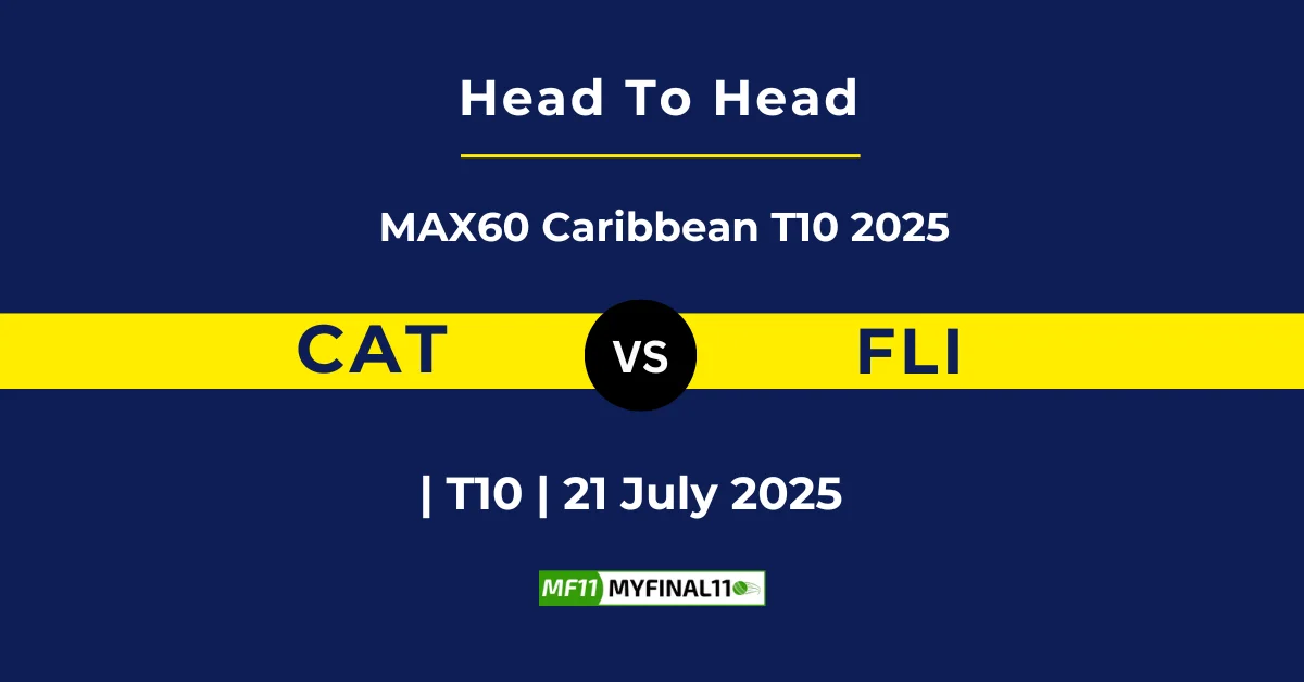 CAT vs FLI Player Battle & Head to Head Team Stats - Caribbean MAX60 T...