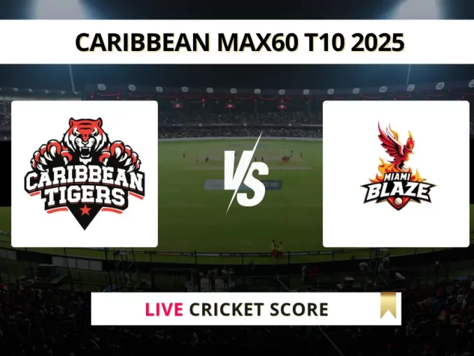 CAT vs MIB Live Score Cricket Caribbean MAX60 T10 2025