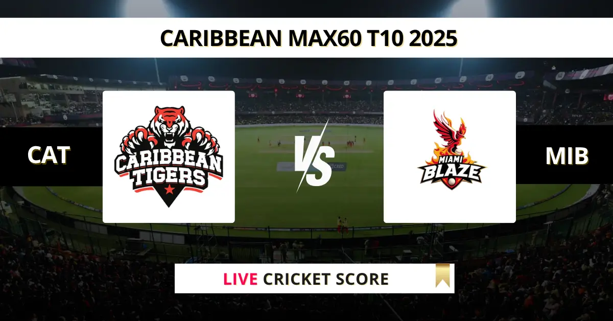 CAT vs MIB Live Score: Scorecard, Ball by Ball Commentary - Match 31, ...