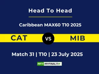 CAT vs MIB Player Battle & Head to Head Team Caribbean MAX60 T10 2025