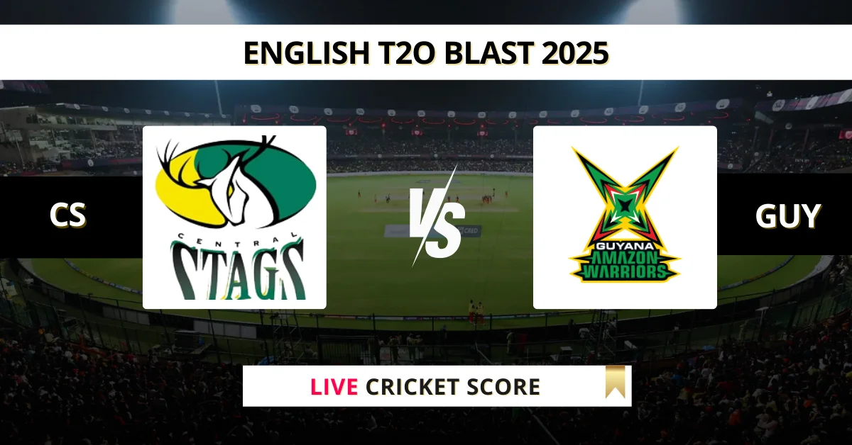 CS vs GUY Live Score: Scorecard, Ball by Ball Commentary - Match 4, Gl...