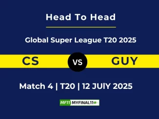 CS vs GUY Player Battle & Head to Head Team Global Super League T20 2025 (3)