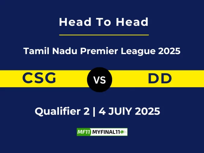 CSG vs DD Player Battle & Head to Head Team Stats - Tamil Nadu Premier League 2025