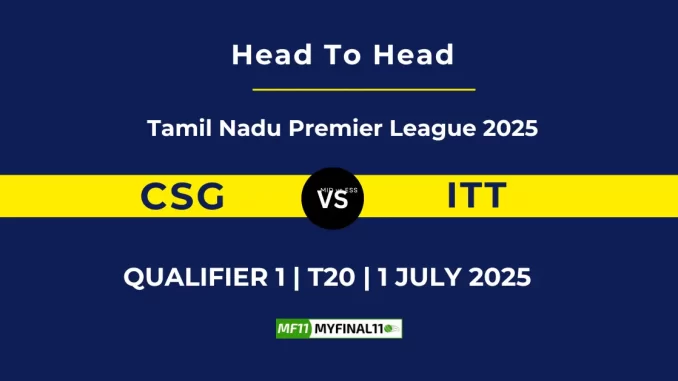 CSG vs ITT Player Battle, Head to Head Tamil Nadu Premier League 2025