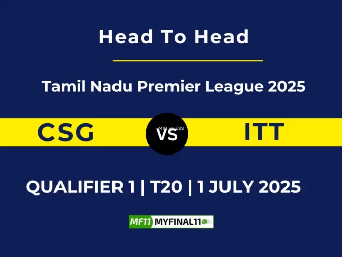 CSG vs ITT Player Battle, Head to Head Tamil Nadu Premier League 2025