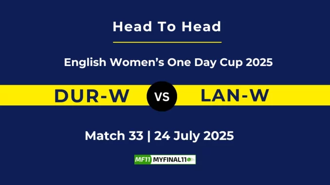DUR-W vs LAN-W Player Battle & Head to Head Team English Women’s One Day Cup 2025