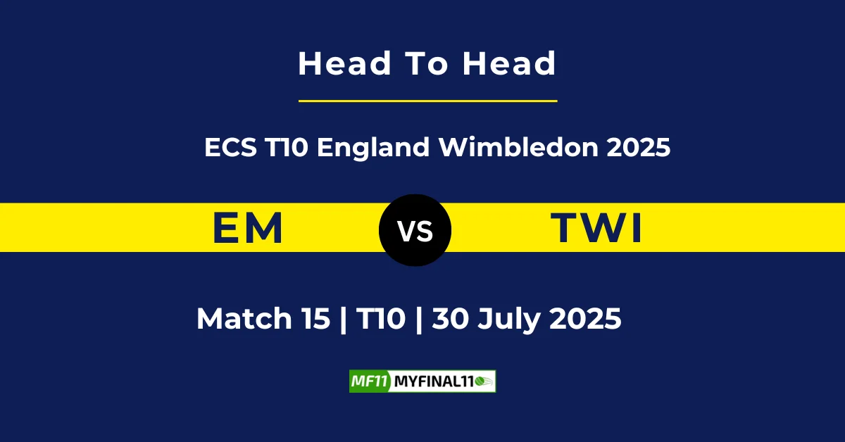 EM vs TWI Player Battle & Head to Head Team Stats - ECS T10 England 20...