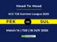 FEK vs SUL Player Battle & Head to Head Team KCC T20 Summer League 2025