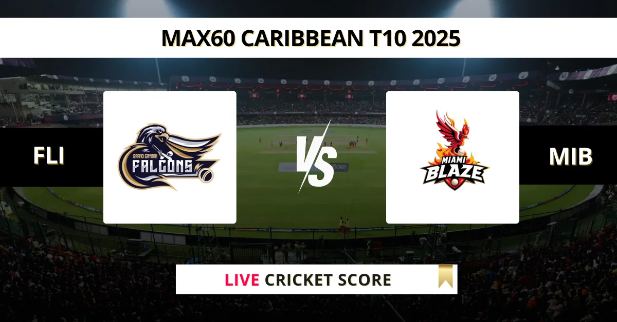 FLI vs MIB Live Score: Scorecard, Ball by Ball Commentary - Match 28, ...