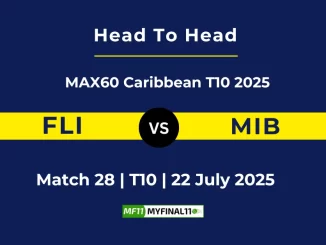 FLI vs MIB Player Battle & Head to Head Team MAX60 Caribbean T10 2025 (3)
